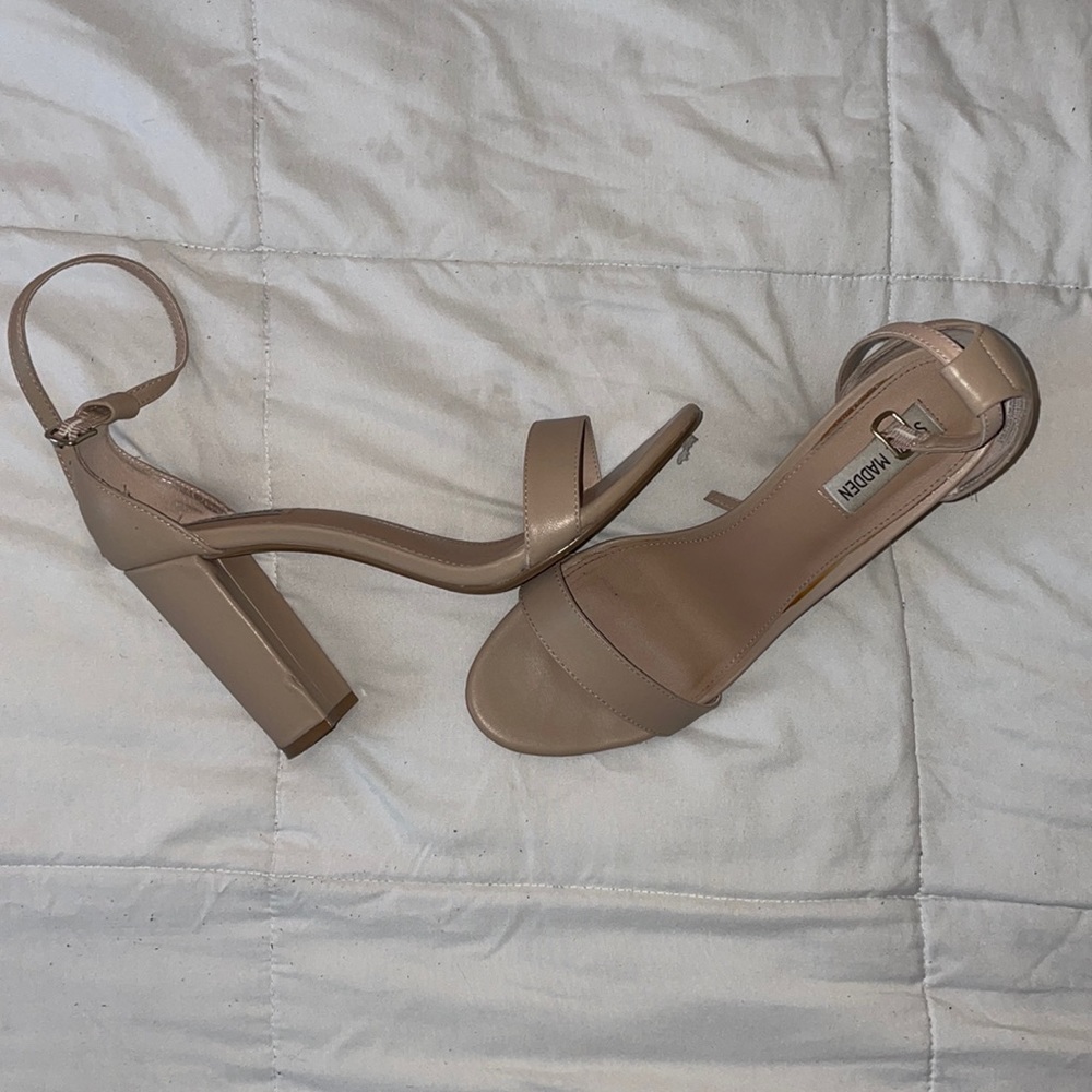 Steve Madden Nude Block Heel